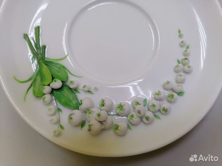 Чайная пара фарфор Ландыши