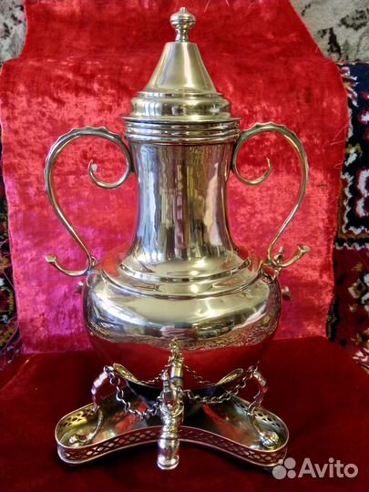 Антикварная бульотка с 3 кранами, Англия