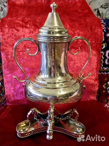 Антикварная бульотка с 3 кранами, Англия