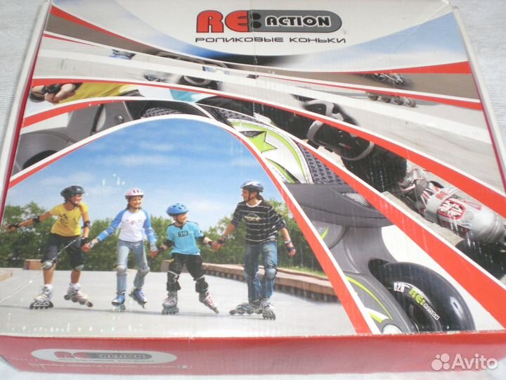 Раздвижные роликовые коньки action и защита