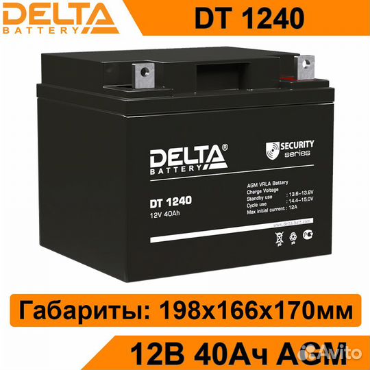 Аккумулятор Delta DT 1240 новый