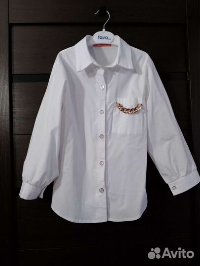 Блузка белая для девочек.размер40