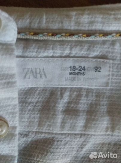 Рубашка на мальчика zara рост 92