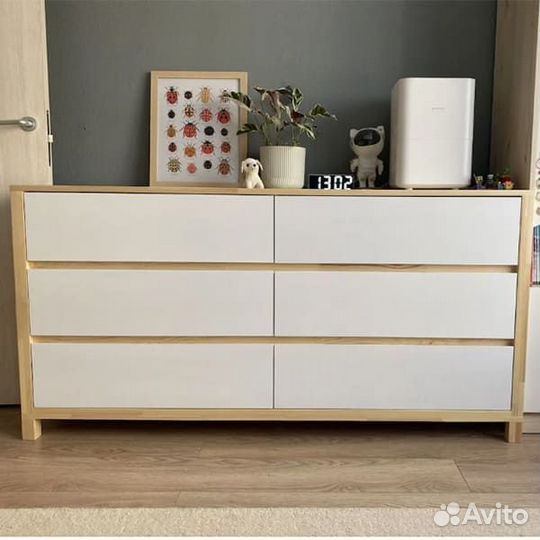 Комод Модерн Н, белый, из массива