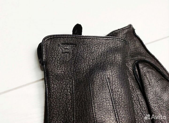 Мужские Кожаные Перчатки Кожа Оленя Флис N37