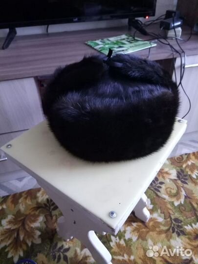 Норковая шапка мужская ушанка