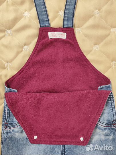 Джинсы утеплённые 92