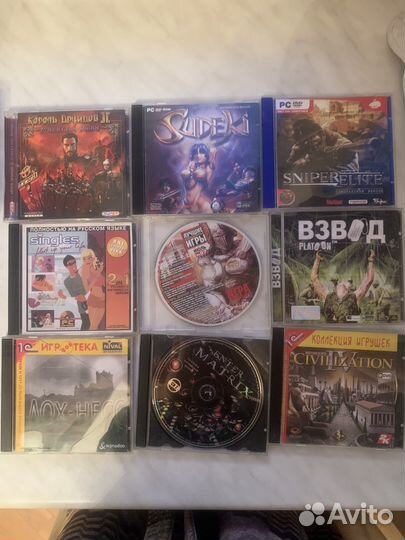 Компьютерные игры на DVD 9 штук
