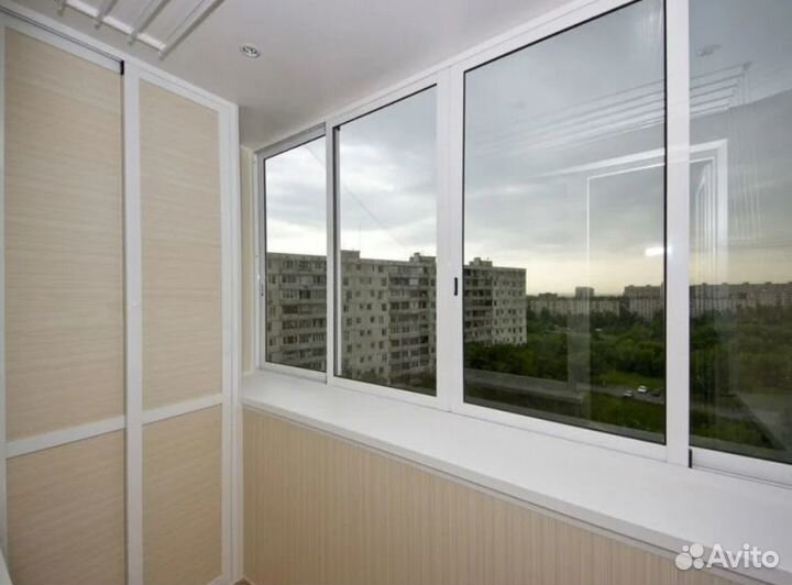 Остекление раздвижное с расширением