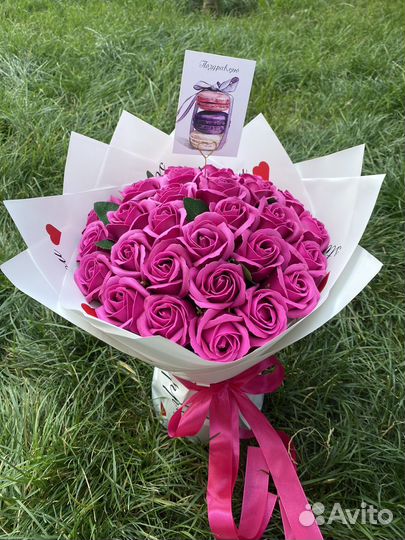 Букет из мыльных роз