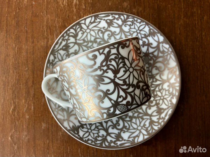 Лимож Французский лиможский фарфор Чашка с блюдцем