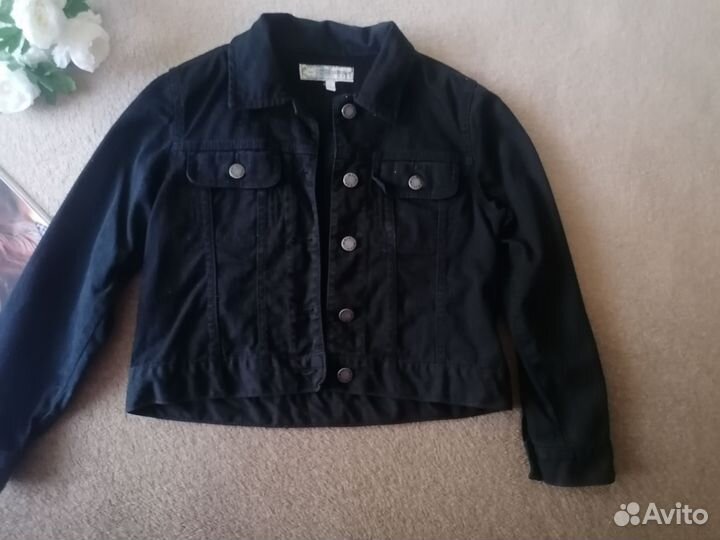 Джинсовая куртка для девочки 128 Wild lion