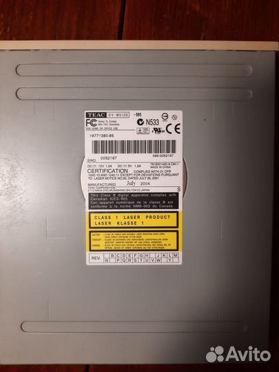 DVD-RW приводы asus и teac