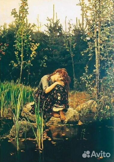 Репродукция картины Алёнушка Музейное качество