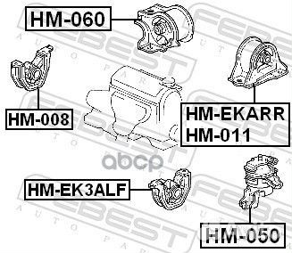 Подушка двигателя правая (honda CR-V RD1/RD2 19