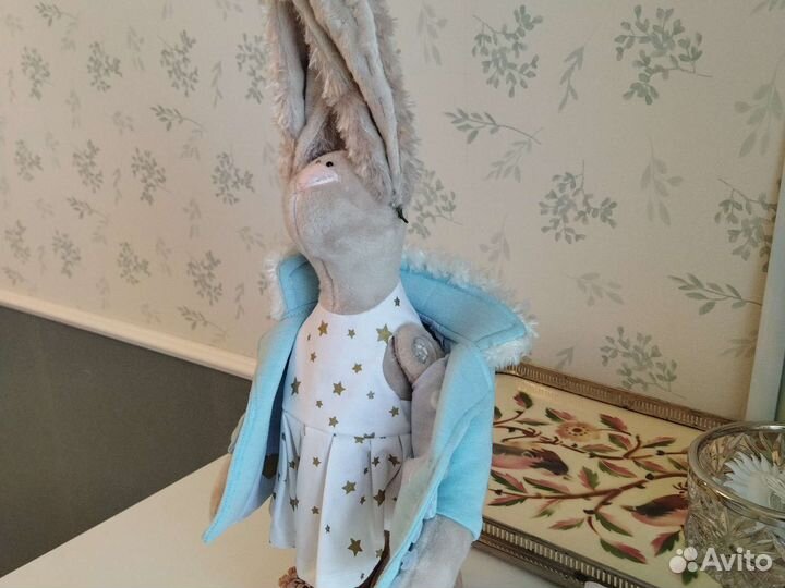 Мягкая игрушка заяц ручной работы