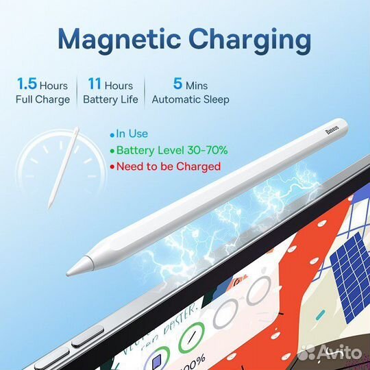 Стилус Baseus для iPad Apple Pencil 2-ro поколения