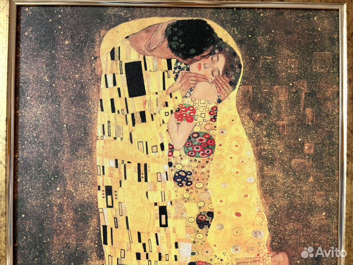 Густав Климт Поцелуй картина холст