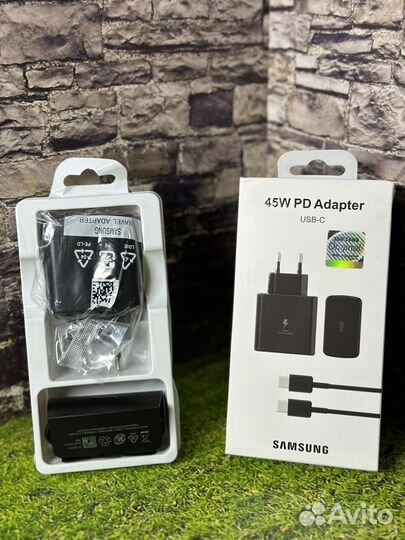 Быстрая зарядка samsung 45w c кабелем