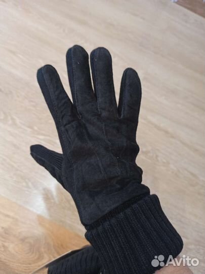 Кожаные перчатки зимние защитные. Р. 22