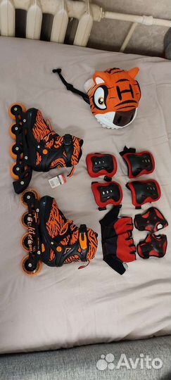 Ролики детские раздвижные 35-38р. Набор