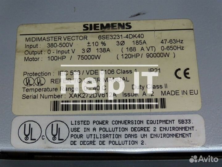 Преобразователь частоты Siemens 6SE3231-4DK40