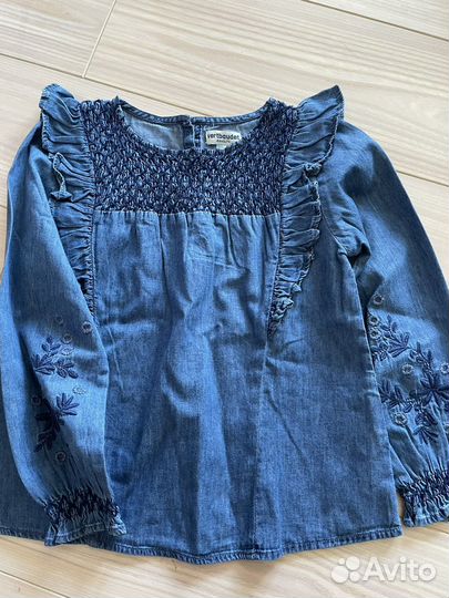 Джинсовая рубашка 110 116