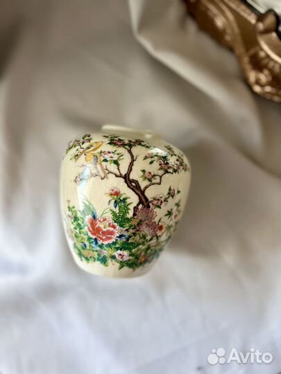 Японская ваза для цветов винтаж кракелюр