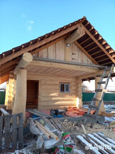 Срубы дома бани из бревна