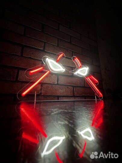 Неоновая вывеска,ночник. Evangelion