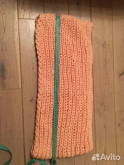 Снуд -шарф, персиковый цвет