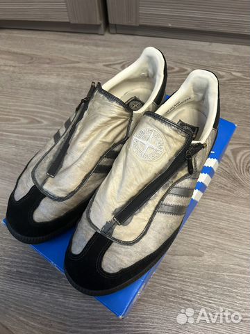 adidas gazelle silver green womens Stone Island x Adidas 2009 Grey Zipped Samba Trainers