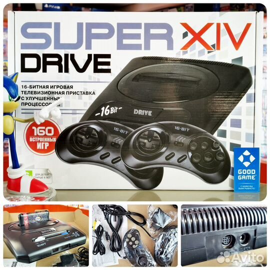 Sega (ntsc) Super Drive 14 + 160 игр. Новый