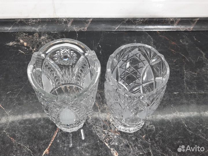 Вазы для цветов, хрусталь, СССР