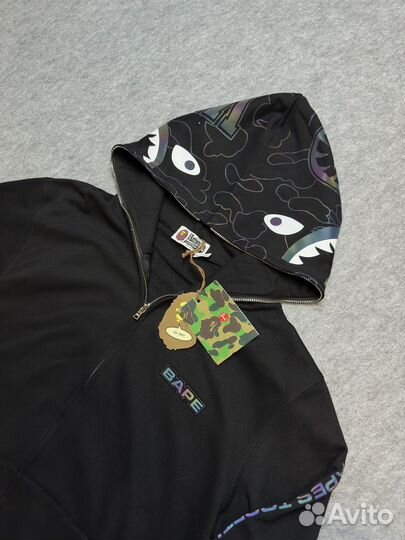 Толстовка на молнии Bape голография