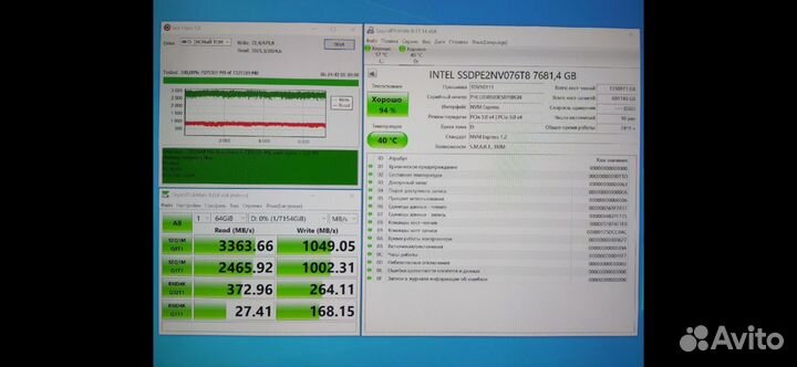 SSD 8TB (7.68TB) Intel D5-P4320 U.2 SFF-8639 nvme