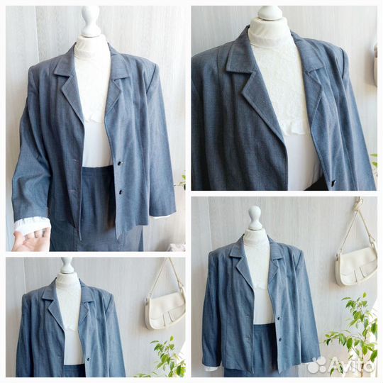 Костюм с юбкой+2 блузы р42-44 Винтаж ретро