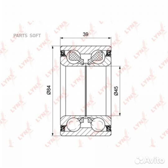 Lynxauto WB1162 Комплект подшипника ступицы колеса