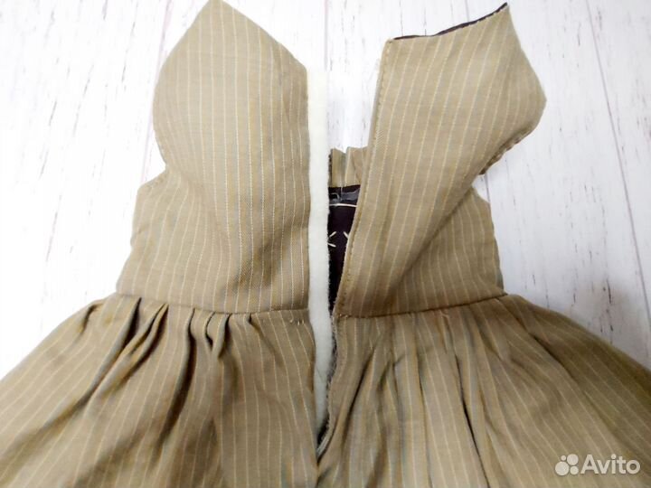 Платье и шляпа для куклы винтаж