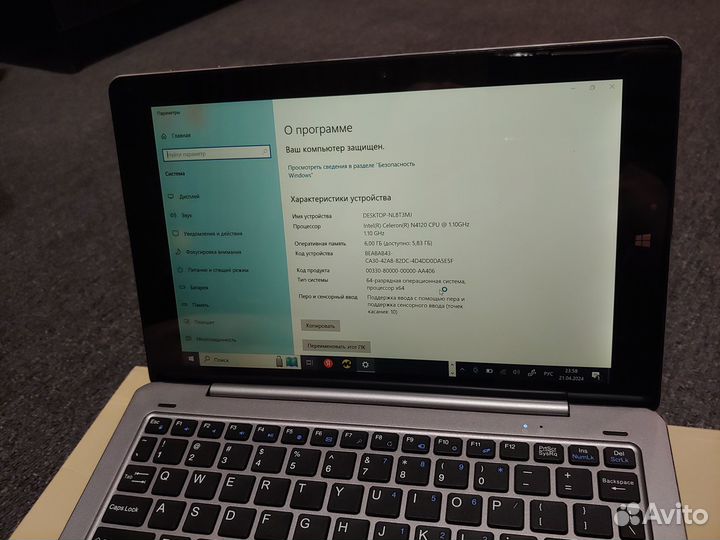 Ноутбук планшет Chuwi Hi 10X Windows 10