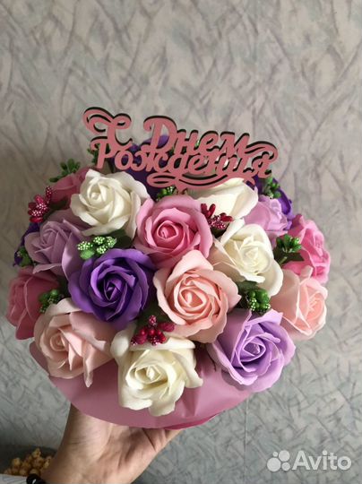 Букет из мыльных роз