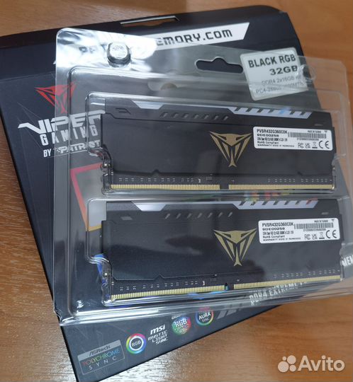 Patriot Viper RGB DDR4 32 Gb 3600 Mhz (2x16Gb)