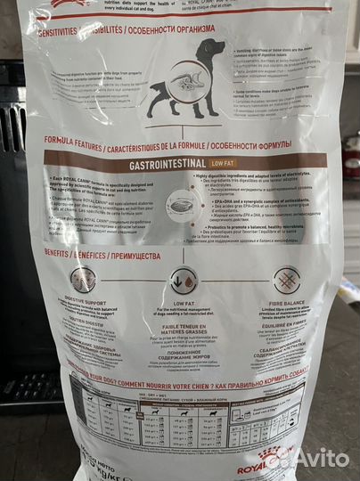 Корм для собак royal canin gastrointestinal