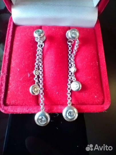 Серебряные серьги Sunlight