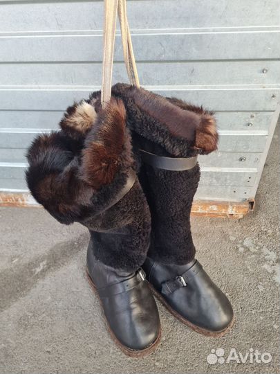 Сапоги,лётные военные унты