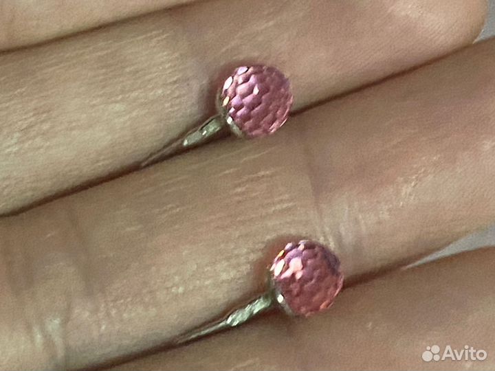 Сережки из серебра 925. Кристалы Сваровские