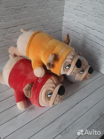 Мопс плюшевая игрушка