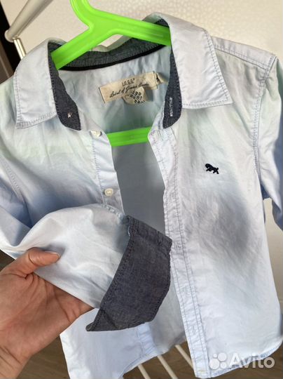 Рубашка голубая H&M 116