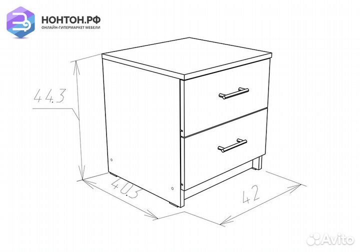 Тумба прикроватная Лофт 420 дуб сонома