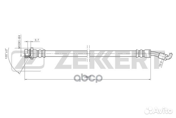 Шланг тормозной задний левый Hyundai ix35 10